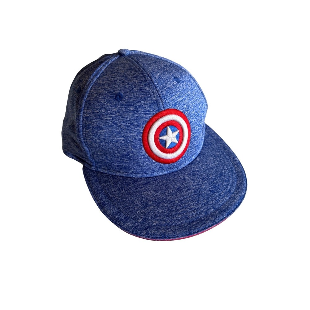 Marvel Blue Captain America Embroidered Logo Hat Cap Adjustable Snapback